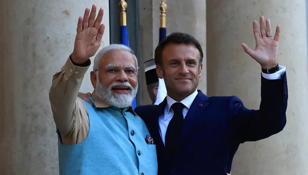 Modi meets Emmanuel Macron