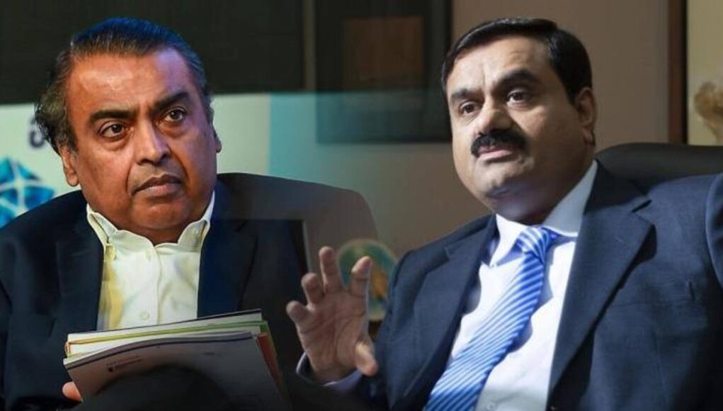 Mukesh Ambani and Gautam Adani