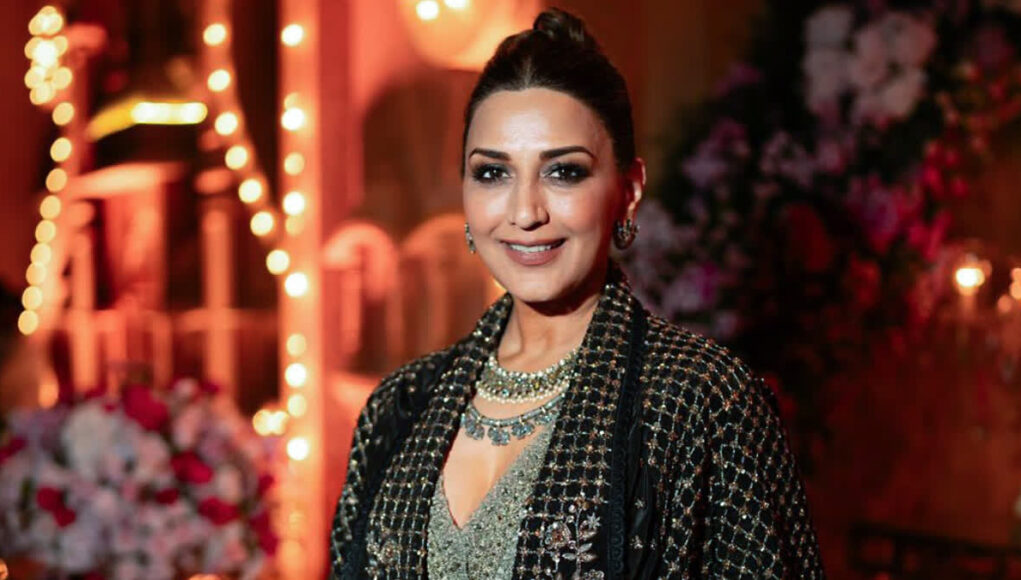 Sonali Bendre's fringe dress and bronzed glam makeup are significant fashion serves.
