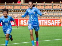 In the SAFF U17 Women’s Championship, India defeats Bhutan 5-0. India beats Bhutan 5-0 in the SAFF U17 Women's Championship.