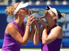 Routliffe and Dabrowski defeat the Siniakova-Townsend pair to win the second U.S. Open doubles title. Routliffe and Dabrowski win the second U.S. Open doubles championship after defeating the Siniakova-Townsend duo.