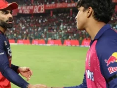 Following the 15-year-old’s stunning knock against RCB, Virat Kohli gestured to Vaibhav Sooryavanshi.