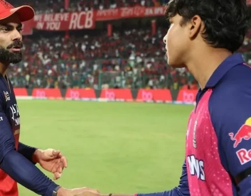 Following the 15-year-old’s stunning knock against RCB, Virat Kohli gestured to Vaibhav Sooryavanshi.