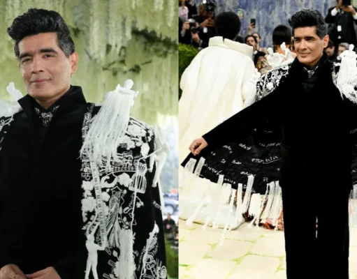 Met Gala 2026: Manish Malhotra uses measuring tape elements to create a bold yet profound statement.