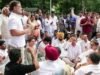 Congress leaders Rahul Gandhi and Priyanka Gandhi Vadra, accompanied by party chief Mallikarjun Kharge sat on a protest dharna outside the Prime Minister’s Lok Kalyan Marg residence on Tuesday, insisting on PM’s resignation.
