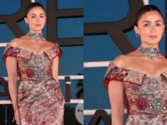 Alia Bhatt Turns Heads in Brocade Off-Shoulder Gown at Cannes 2026