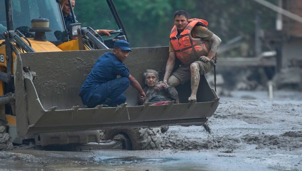Buried under rubble for hours, 97-year-old Guna Bohara emerges like a warrior, now face of Nepal floods