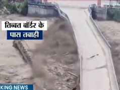 Dramatic video shows Malekhu Bridge being swept away as Nepal flash floods unleash devastation