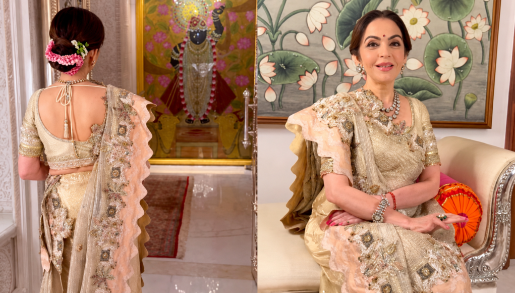 ‘Radiant and rooted in tradition’: Nita Ambani performs pooja in Antilia in ‘Krishna-inspired look’ ‘Radiant and rooted in tradition’: Nita Ambani performs pooja in Antilia in ‘Krishna-inspired look’