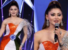 Urvashi Rautela’s Tricolour Gown Sparks Debate: Could the Outfit Invite Legal Trouble?