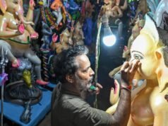 West Bengal idolmakers shape Ganesha idols in Visakhapatnam ahead of Ganesh Chaturthi