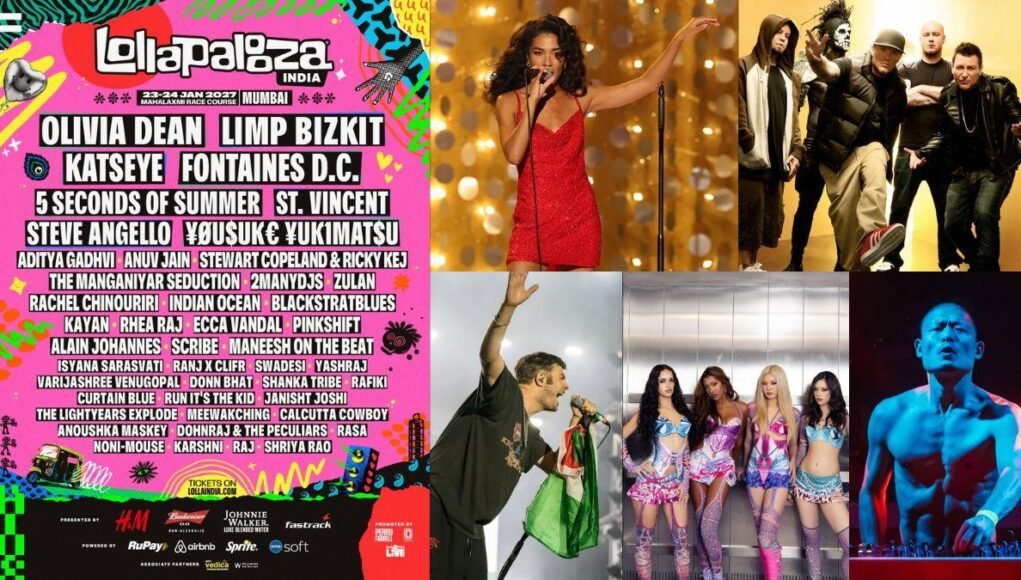Lollapalooza India 2027 lineup: Olivia Dean, Limp Bizkit, Fontaines D.C., KATSEYE, Yousuke Yukimatsu and more to perform in Mumbai Lollapalooza India 2027 lineup: Olivia Dean, Limp Bizkit, Fontaines D.C., KATSEYE, Yousuke Yukimatsu and more to perform in Mumbai
