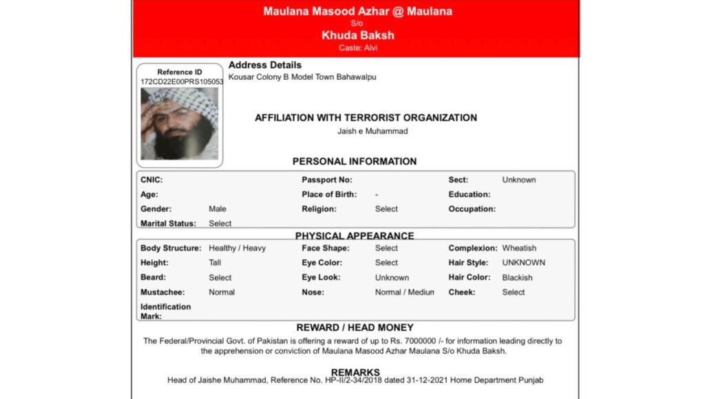 Pakistan hikes bounty on Jaish chief Masood Azhar to PKR 70 lakh in deceitful bid to avoid FATF grey list