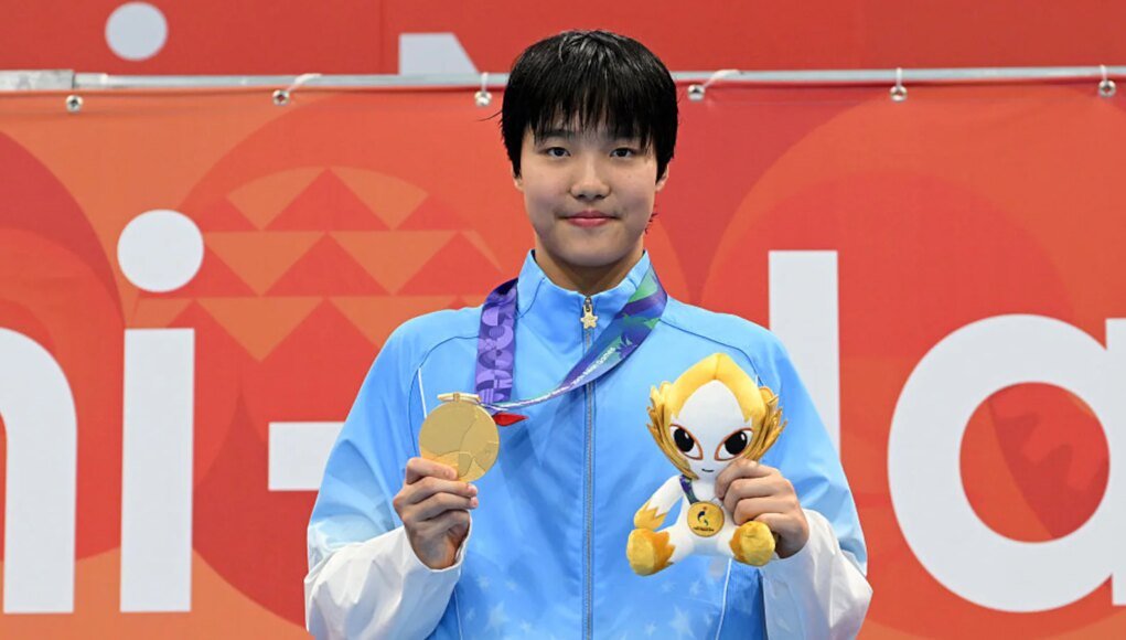13-Year-Old Chinese Swimmer Yu Zidi Wins 2nd Gold At Asian Games 2026, Narrowly Misses World Record