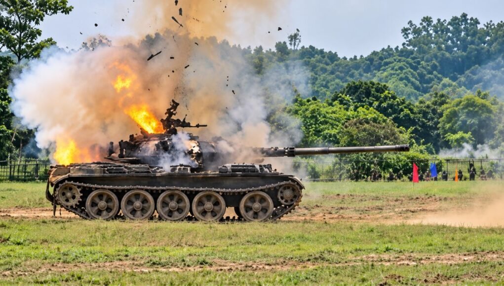 Chinese-origin Type 59 tank explodes during firing exercise in Bangladesh, 2 soldiers killed