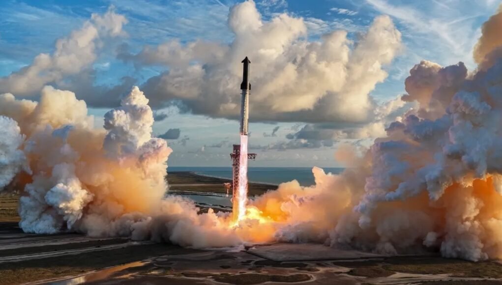 SpaceX’s Starship reaches orbit for first time but mission ends early after engine trouble in space