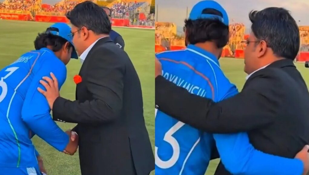 Vaibhav Sooryavanshi Touches Jay Shah’s Feet After Winning Asiad Gold, Moment Wins Internet. Watch Vaibhav Sooryavanshi Touches Jay Shah’s Feet After Winning Asiad Gold, Moment Wins Internet. Watch