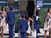 Usha Vance nearly trips while carrying baby son off helicopter, video sparks security debate