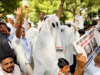 ‘Living ghosts’ protest: IYC workers demand Gyanesh Kumar’s resignation
