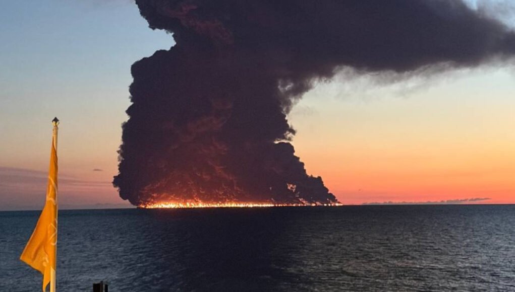 Ukraine hits oil tanker with 23 Indian crew members in Black Sea, sky-high black smoke seen over Russia coast